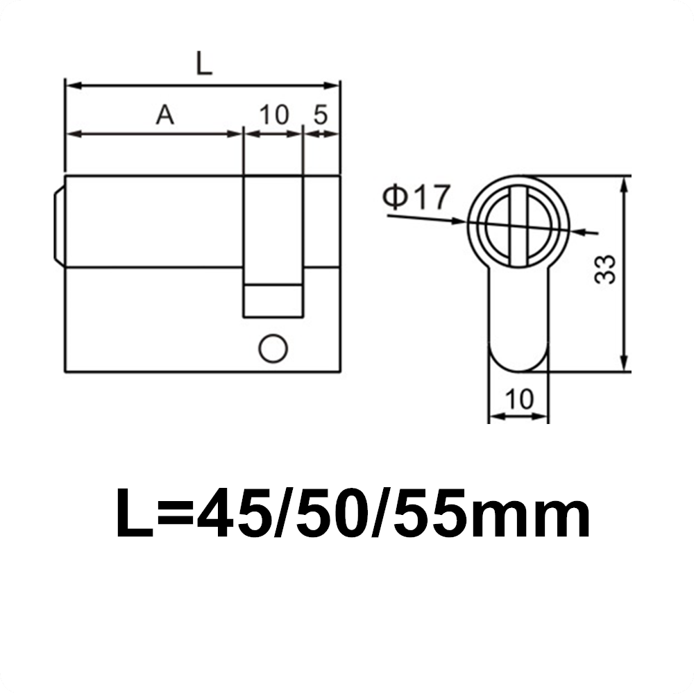 Cilindro de bloqueo de medio perfil de latón estándar europeo con llaves